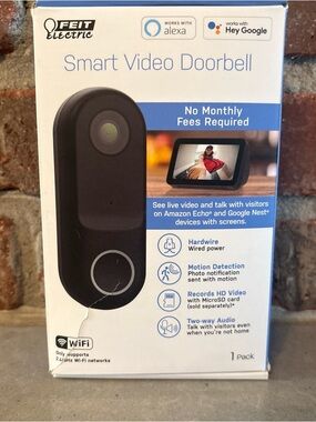 Feit Electric Smart Video Doorbell in Black